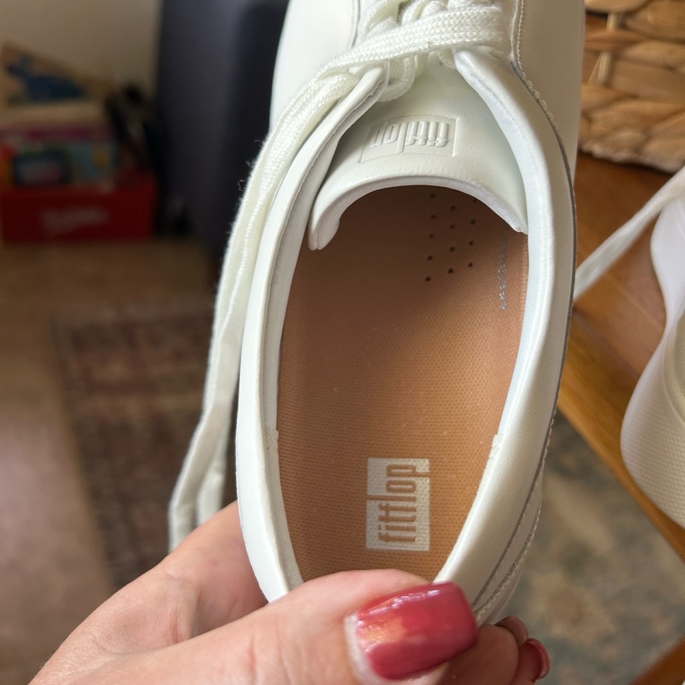 Fitflop RALLY White Leather Sneakers - Picture 9 of 11